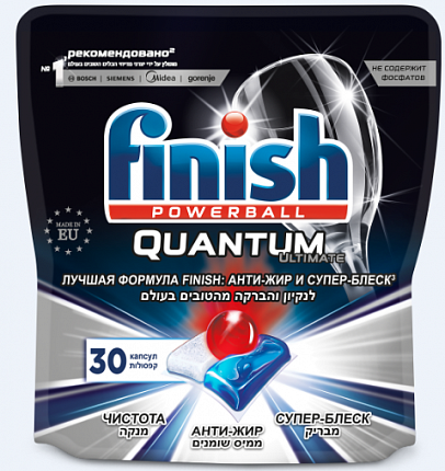 Quantum Ultimate Капсулы для посудомоечных машин дой-пак 30шт